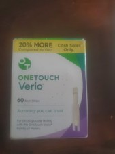 OneTouch Verio Blood Glucose Test Strips Box of 60 Pieces 024-269