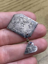 EPW Pamela Worthington 925 Sterling Silver Vintage Modernist Dangle Pin Brooch