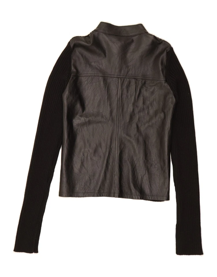 Suéter Cárdigan Mujer SISLEY UK 16 Grande Lana Negra DD27 Foto 2 de 3