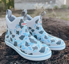 XTRATUF Men's Ankle Deck Ice Duck Blue Camo Boots XMAB-DCI