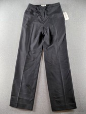 Calvin Klein Women's Dress Pants Size 4 Black Straight Leg High Rise 31.5" NWT