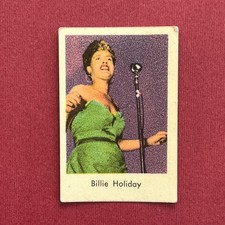 Billie Holiday 1958 Dutch Gum Jazzbilder Vintage Jazz Trading Card
