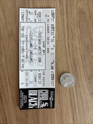 FRANK THOMAS 88th 89th HR 1993 INDIANS WHITE SOX ticket stub BO JACKSON BURKS HR - Image 1 of 4