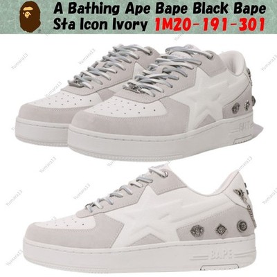 A Bathing Ape Bape Black Bape Sta Icon Ivory 1M20-191-301 Herren Gr.