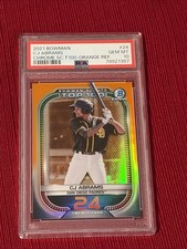 2021 Bowman CJ Abrams Top 100 Orange Refractor San Diego Padres /25 PSA 10