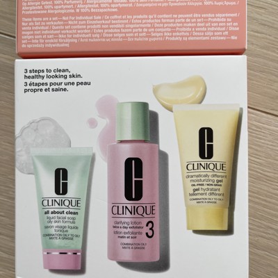 Clinique Set MDH2027 Liquid Facial Soap Clarifying Lotion 3 Moisturizing Gel