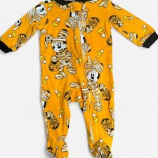 0-3 Months Orange Mickey Mouse Halloween Sleeper