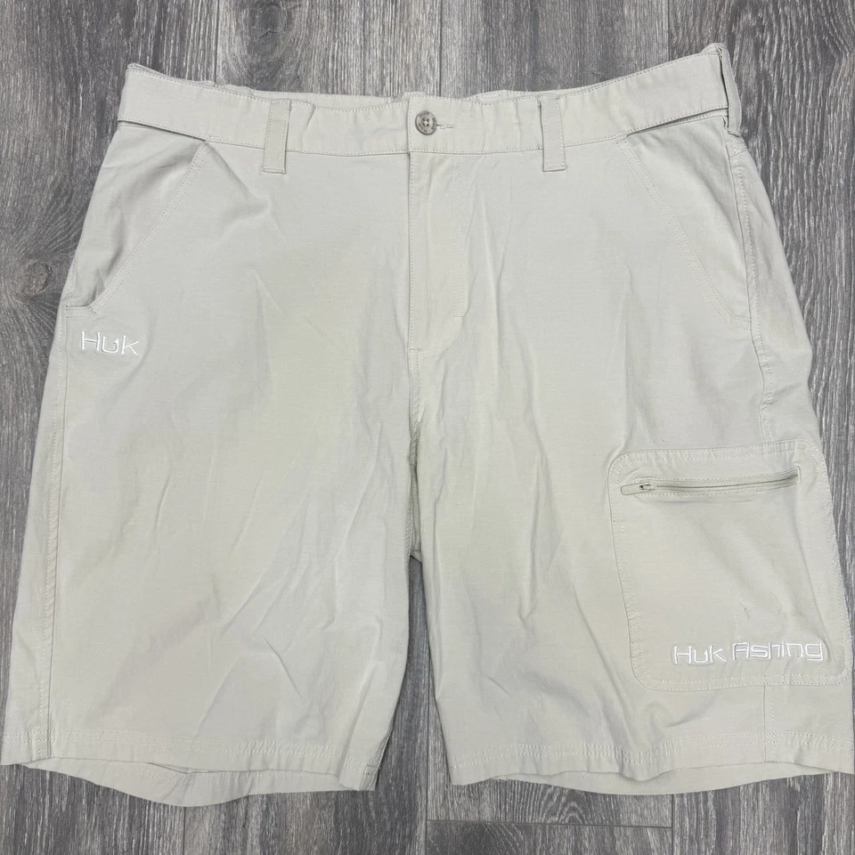 Lote de 3 pares de pantalones cortos de tabla de pesca ventilados Huk Next Level Performance para hombre talla XXL Foto 2 de 4