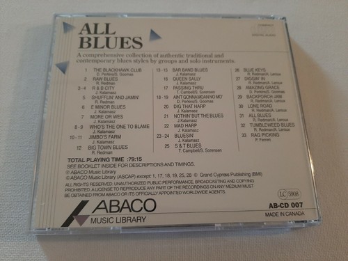 Abaco Music Library AB-CD 007 All Blues Underscore Acustic Score Score Screen - Imagen 2 de 2