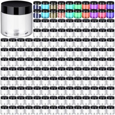 150 Pcs Plastic Container Jars with Lids Round Cosmetic Jars Empty Plastic Co...