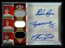 2011 Topps Triple Nolan Ryan Halladay Hernandez Jersey Auto /36 #TTARC-8 ZZ6745