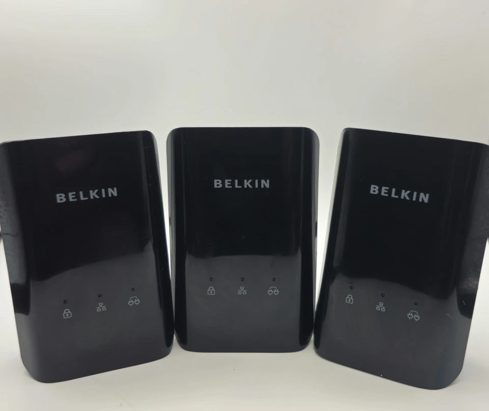 Belkin Powerline AV500 Network Adapter Model F5D4085 V1 Black (Set If 3) - image 2 of 4
