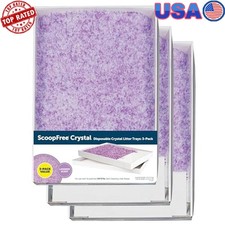 Crystal Cat Litter Tray Refills 3-Pack Odor Control Leak Protection Low Dust New