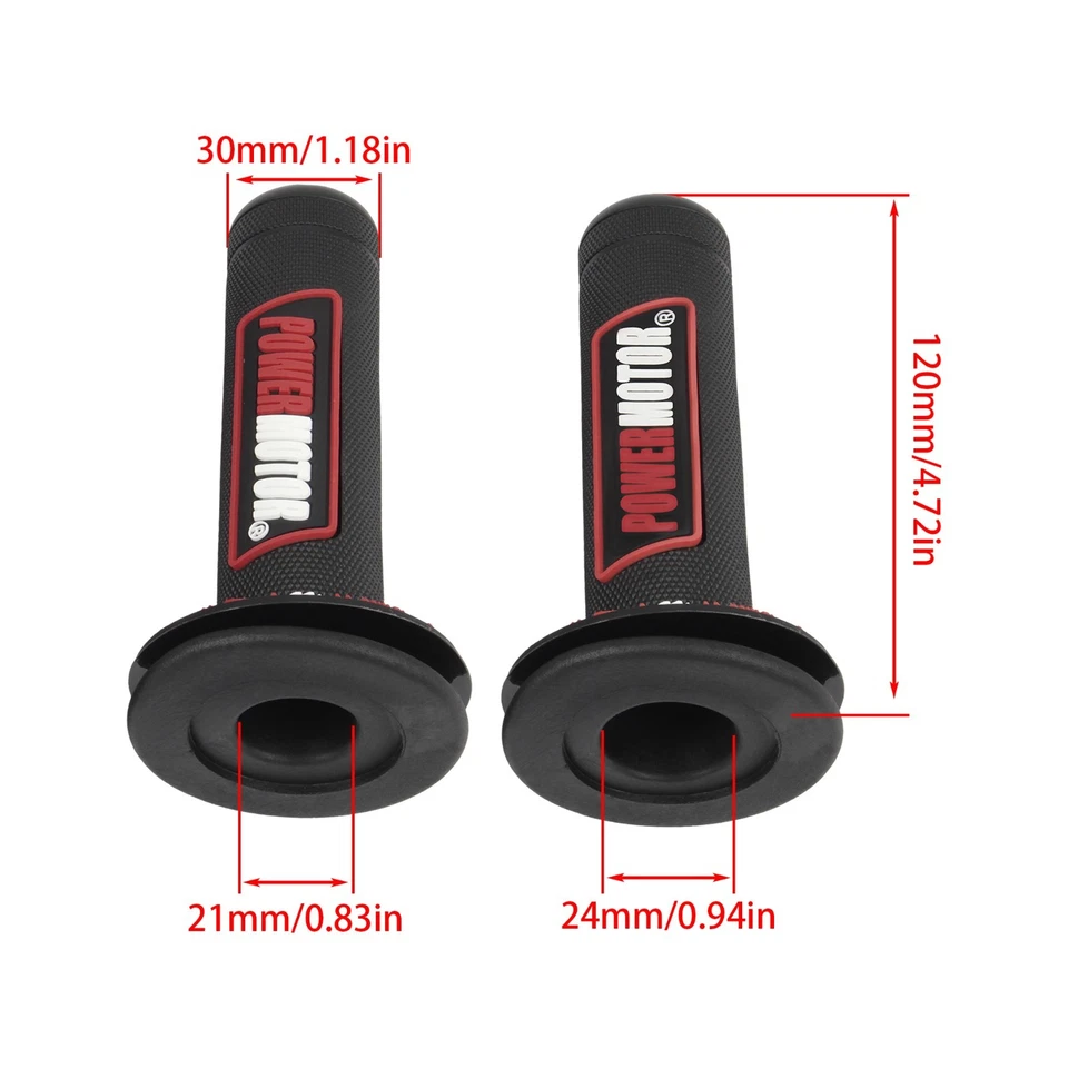 Motocross Rubber Grips 7/8" 22mm 24mm Handlebar Protection Universal Accessories - Image 2 of 4