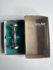 Lullaby Sterling Silver 3” Barbell Baby Rattle .925 Antique Baby Toy 1900 — photo 2