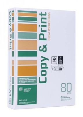 DRUCKPAPIER KOPIERPAPIER Format DIN A4 WEISS 80g, je 500 Bl.