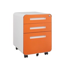 3 Drawer File Cabinet for Home Office, Under Desk Mobile Filing Cabinet with ...