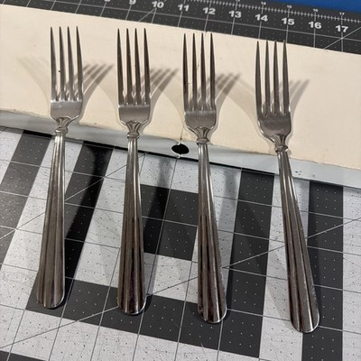 Oneida Unity (4) Dinner Forks Stainless Flatware Replacements USA - Set Of (4)