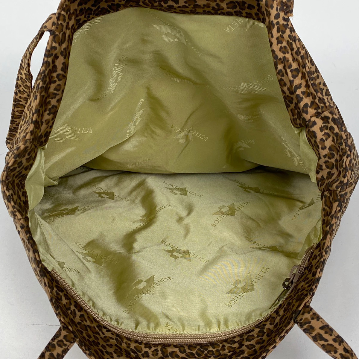 Bottega Veneta Leopard Print Tote Bag Brown Nylon Women’s Used thumbnail 7