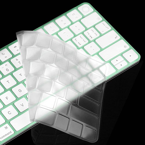 Cubierta de teclado ultra delgada transparente de poliuretano termoplástico para iMac 24 pulgadas teclado mágico 2021 - Imagen 7 de 9