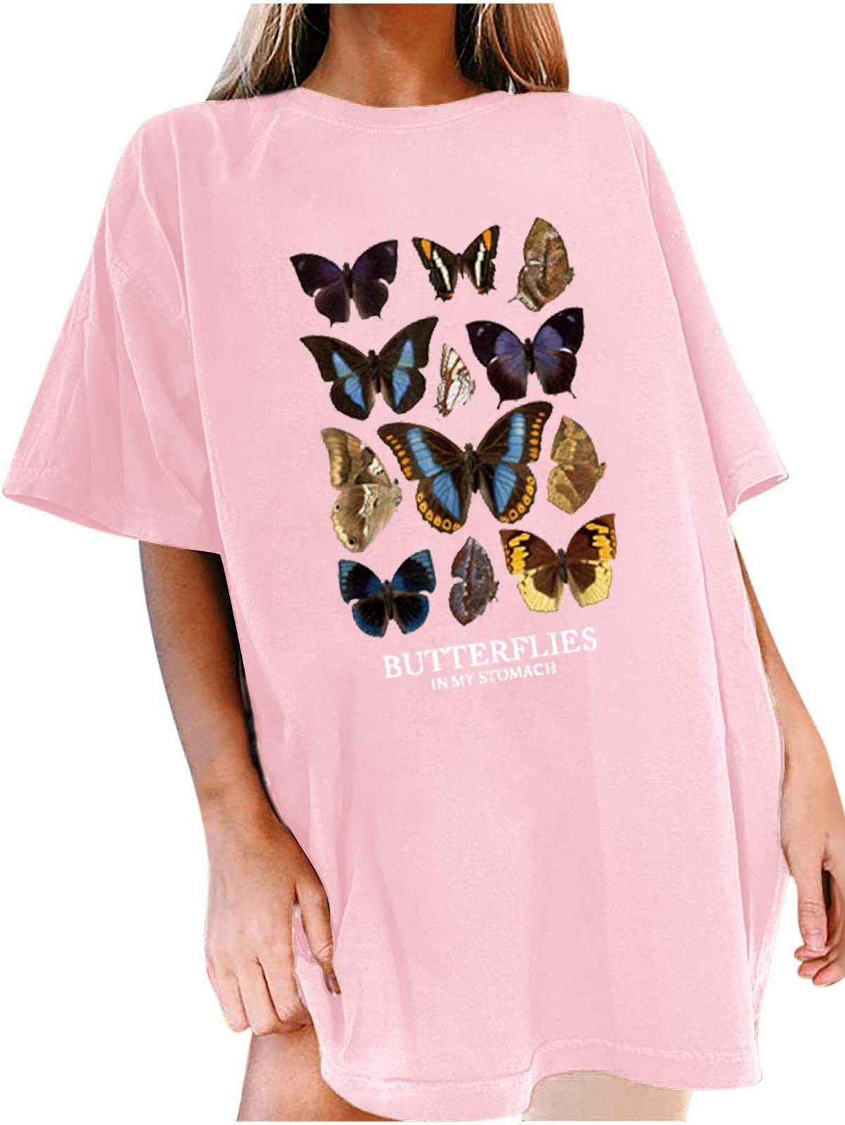 Avanova Womens Oversize Graphic Tees Short Sleeve Streetwear Y2k T-Shirts Casual-image