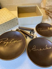 MCM Popcorn Snacks Peanuts Vintage Serving Tray Set Japan with Original Box