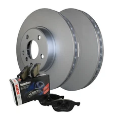 Front Brake Kit 332mm Disc Rotors & Bosch QuietCast Semi-Met Pads For BMW E53 X5