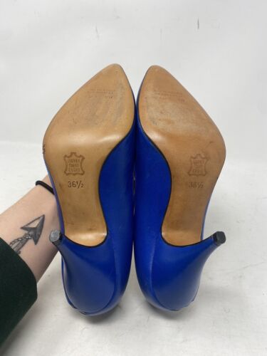 Stunning Gucci Women’s Designer Shoes Pumps Heels Leather Blue Sz 36 1/ ...