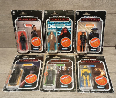 Star Wars Obi Wan Kenobi Retro Sammlung Komplettsatz sechs Figuren