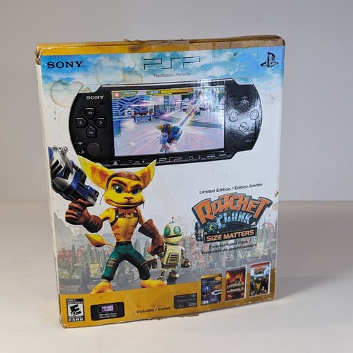 PlayStation PSP Ratchet & Clank Limited Edition Piano Black Complete in Box READ