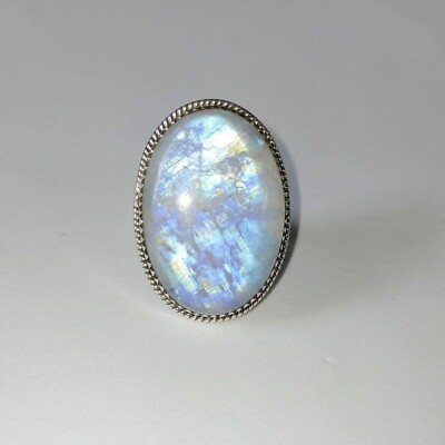 moonstone Gemstone Solid 925 Sterling Silver Beautiful Ring All Size SR2112