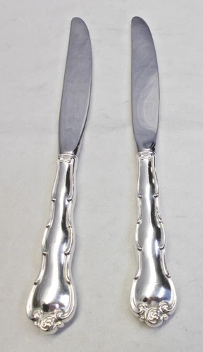 2 RONDO STERLING SILVER DINNER KNIVES-CLASSIC/FINE 1951 GORHAM
