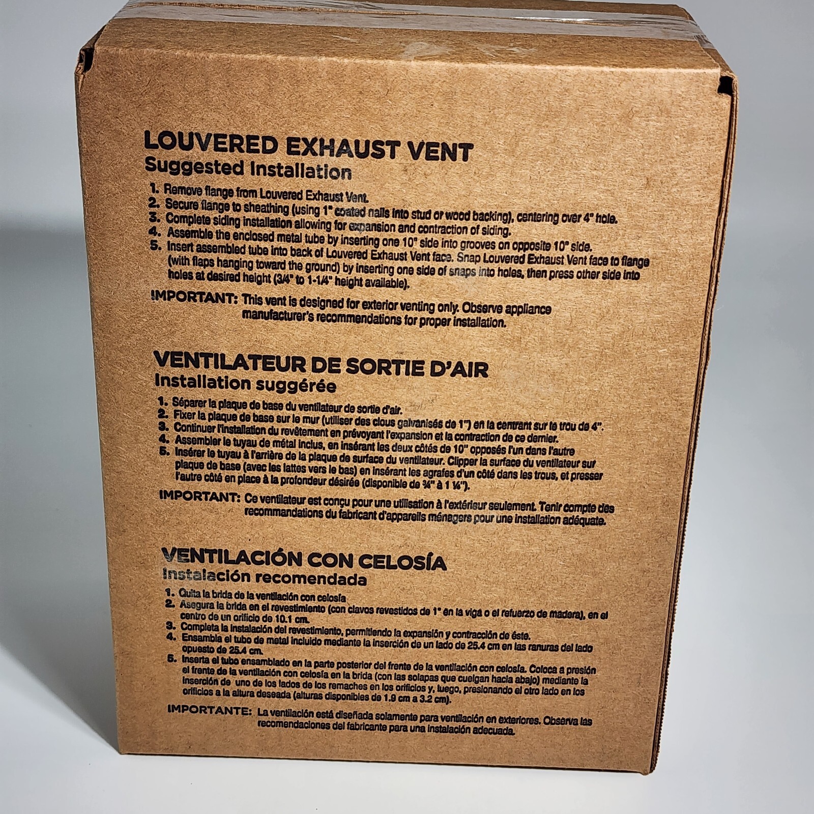 Mastic Home Exteriors By Plygem Exvent Harbor Gray Louvered Exhaust