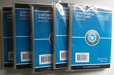 (500) CSP Continental Postcard Sleeves Pkgs of 100 NIP 2 mil 4 3/8 x 6 1/4