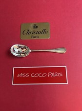 SAUPOUDREUSE CHRISTOFLE RUBANS 16,5CM METAL ARGENTE TRÈS BEL ÉTAT;