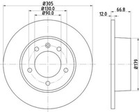 2X Hella 8DD 355 108-291 Bremsscheibe Passend FüR Nissan Opel Renault