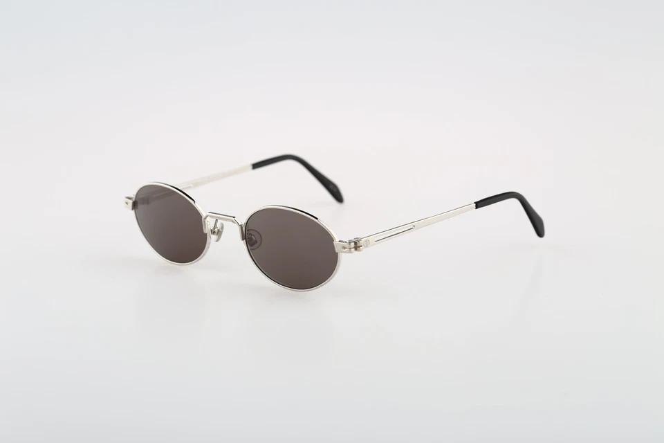 Alain Delon 3455A, Gafas de sol ovaladas plateadas vintage años 90 para hombre y mujer, nuevas de stock Foto 3 de 4