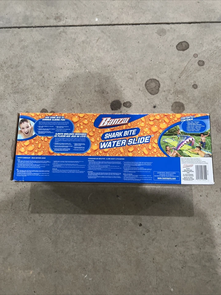 Banzai 53325 16ft Shark Bite Water Slide For Kids Inflatable With Sprinkling Arc - Image 2 of 4