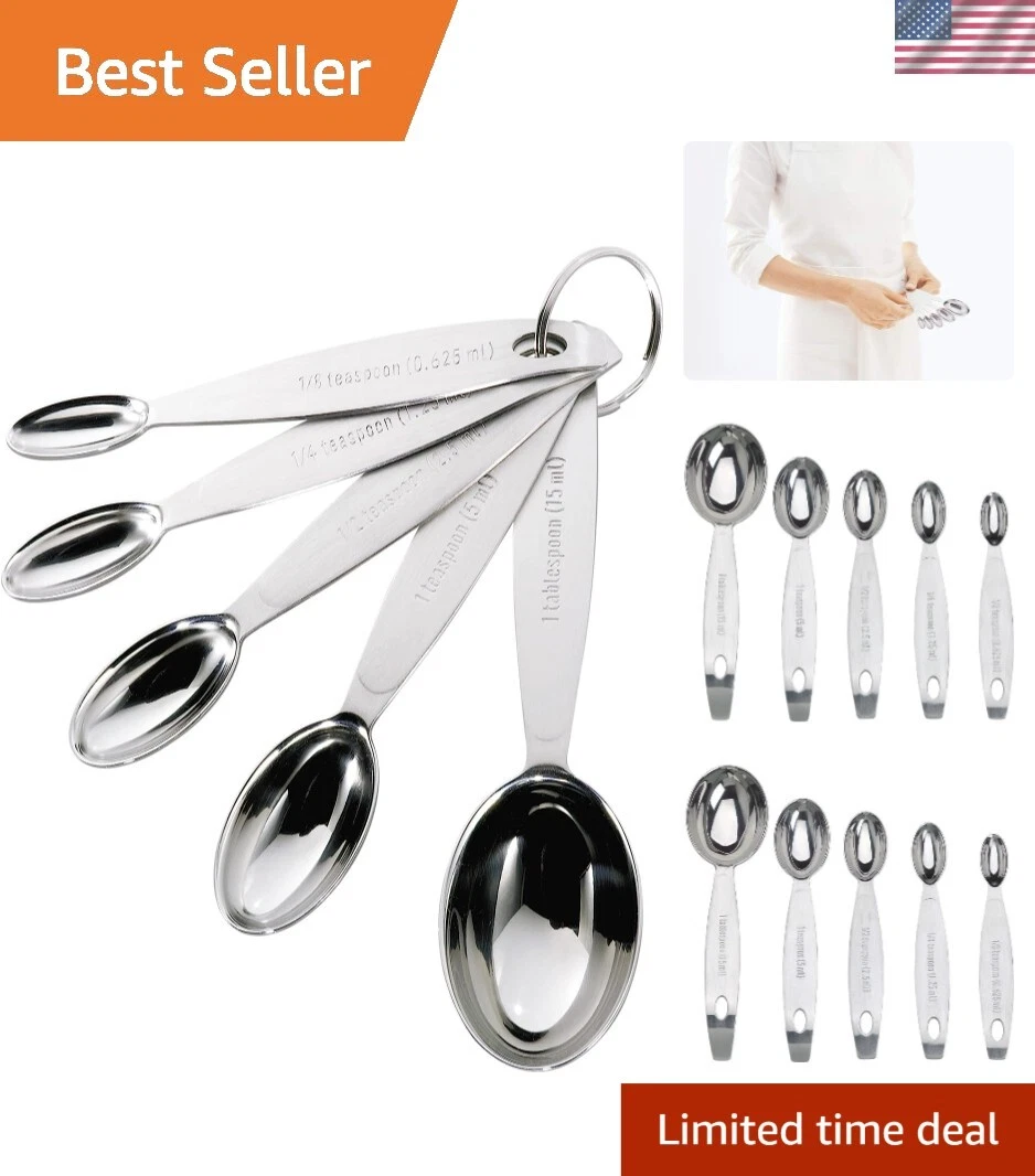 Effortless Spice Jar Access Measuring Spoons Set - Complete Cooking Essentials
