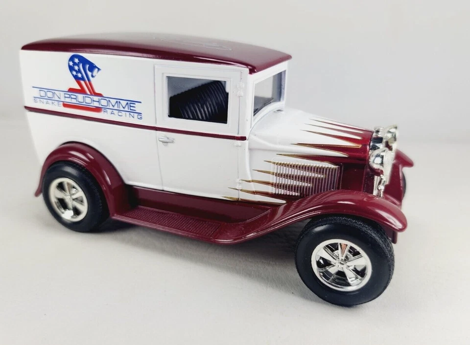 Banco de monedas Snake Racing fundido a presión #5064 edición limitada Modelo A escala 1/25 6" vintage Foto 3 de 4