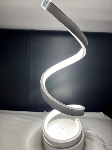 HOMCOM LED Tischleuchte rund Metallfuß