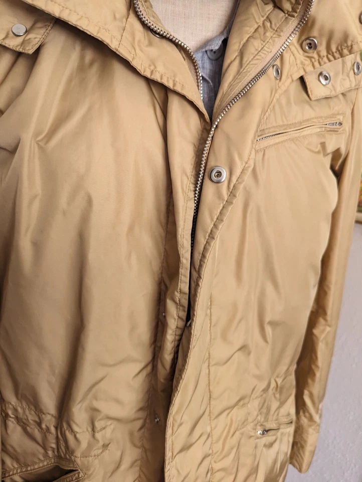 Ralph Lauren Golf Jacket Gold Nylon Windbreaker Large Packable Rain Coat - Image 3 of 4