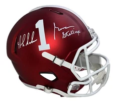 Nick Saban Gene Stallings Signed ALABAMA Full Size Helmet w PSA JSA COA Proof
