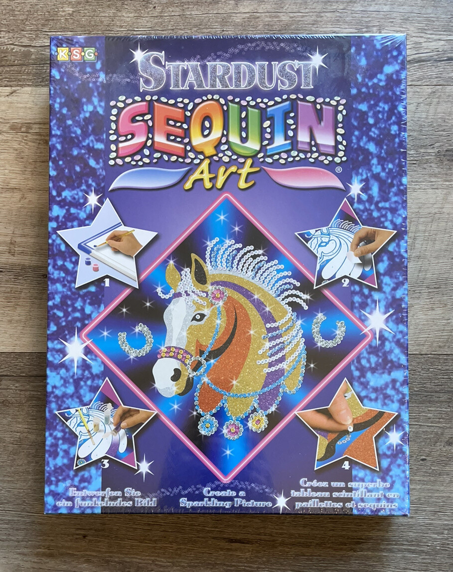 Sequin Art Red-Astra The Unicorn Craft Kit - DIY Sequin Pin Art Kit For Kids & Beginners, Create Sparkly Unicorn Wall Decor