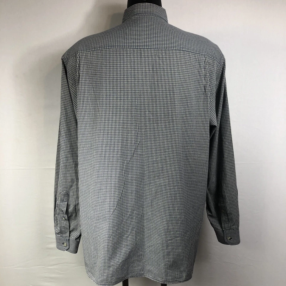 CAMISA DE VESTIR COLOMBIA PARA HOMBRE MANGA LARGA Talla Grande Cuadrada Patrón a Cuadros Gris Foto 2 de 4