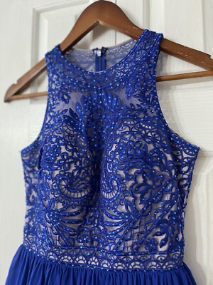 Ed Young 7794 XS Royal Blue Prom Formal Pageant Dress Short NWT Retail $500  | eBay