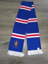 RANGERS FOOTBALL SCARF. EMBROIDERED GOLD LION