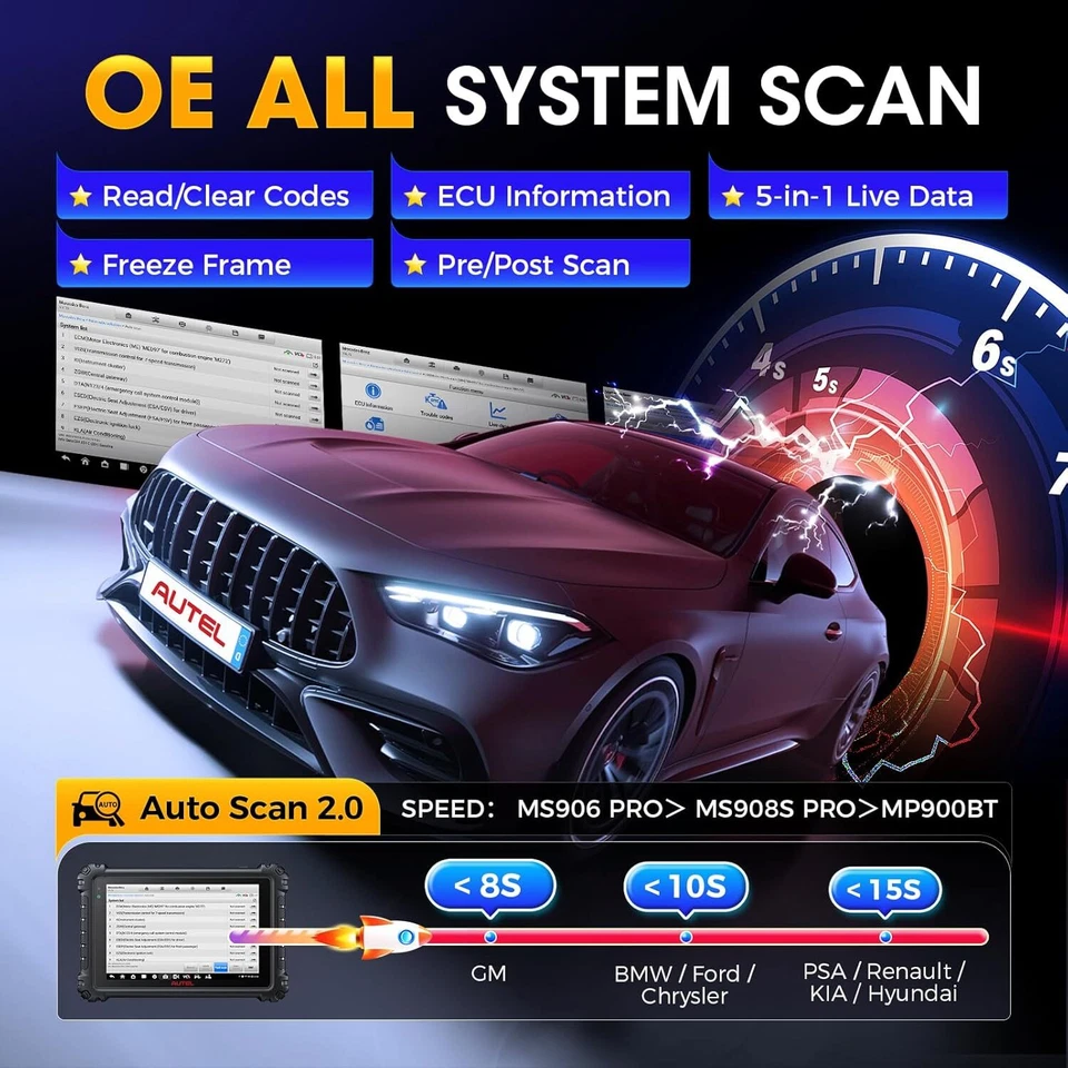 2025 Autel MaxiSYS MS906 Pro ECU Coding Full System Diagnostic Scanner MK906 PRO - Image 4 of 4