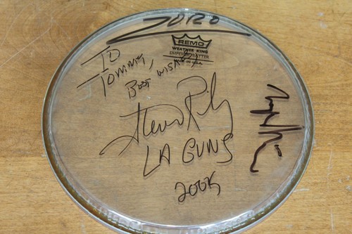 Steve Riley L.A. Guns Zoro Lenny Kravitz - Signed Drum Head | eBay UK