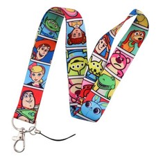 Toy Story Movie Characters Themed Multicolor Grid ID Badge Holder Lanyard